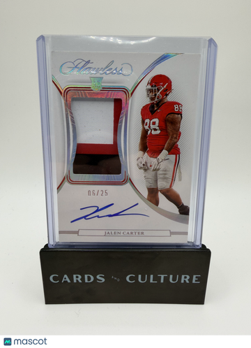 2023 Panini Flawless Collegiate Jalen Carter #PA-JC /25 Patch