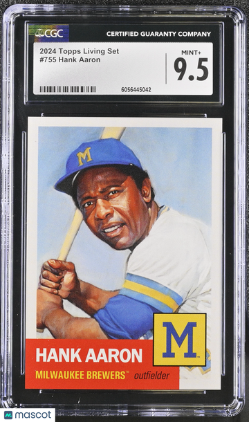2024 Topps Living Set Hank Aaron #755 CGC 9.5