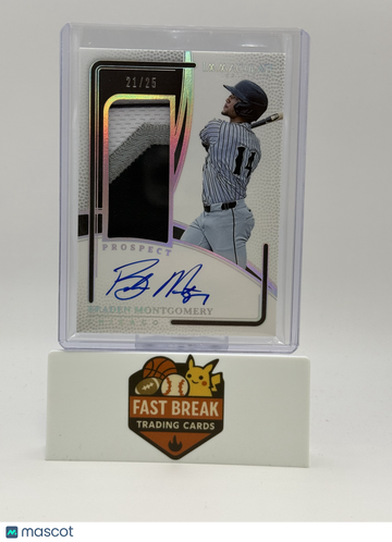 2026 Panini Immaculate Collection Braden Montgomery #PPA-BM /25 Patch Memorabilia