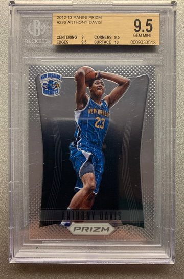 ANTHONY DAVIS 2012 PANINI ROOKIE PRIZM BGS 9.5 GEM MT