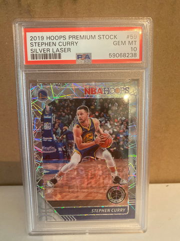 2019-20 Hoops Premium Stock Stephen Curry Silver Laser Prizm #59 PSA 10 