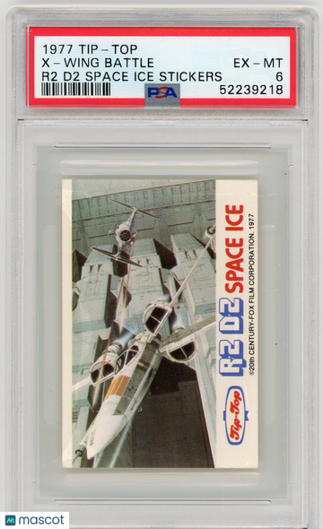 1977 Tip-Top R2 D2 Space Ice Stickers X-Wing Battle PSA 6