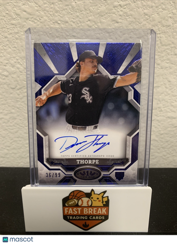2025 Topps Tier One Baseball Drew Thorpe #BOA-DT Blue Foil Parallel/Variety Rookie Insert Topps