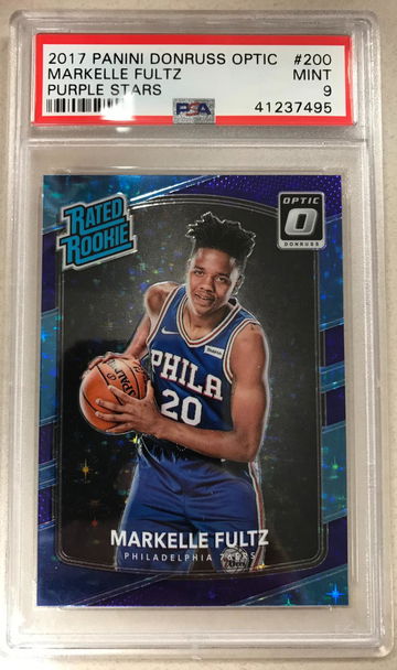 2017-18 Panini Donruss Optic #200 Markelle Fultz RC Purple Stars 13/13 PSA 9