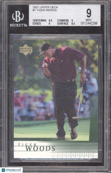 2001 Upper Deck Tiger Woods #1 BGS 9