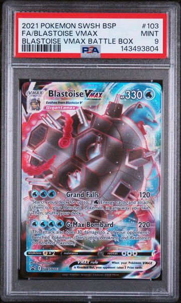 2021 Pokemon Sword and Shield Black Star Promo Battle Box Blastoise Vmax #SWSH103 PSA 9