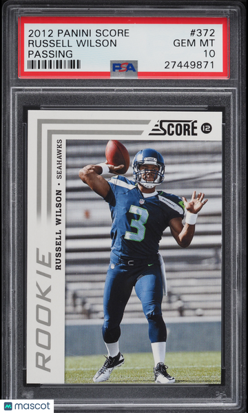 2012 Panini Score Russell Wilson #372 Rookie PSA 10