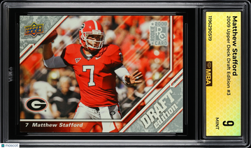 2009 Upper Deck Draft Edition Matthew Stafford #3 MBA 9