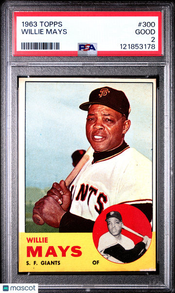 1963 Topps Willie Mays #300 PSA 2