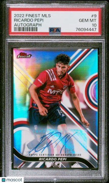 2022 Topps Finest MLS Ricardo Pepi #9 Autograph PSA 10