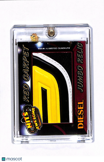 2011 Hits Memorabilia Red Carpet Jumbo Relic Vin Diesel Authentic Celebrity Worn Memorabilia Jumbo Relic 5/5 #12753
