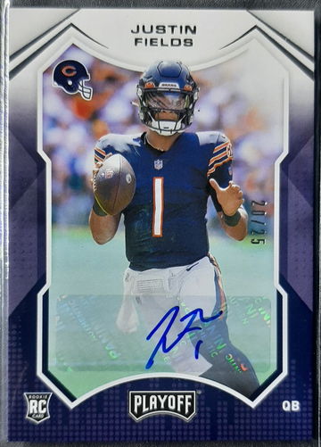 2021 Playoff RC Justin Fields Rookie Autograph Variations /25 #208