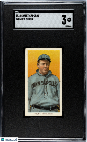 1910 Sweet Caporal (T206) Irv Young SGC 3