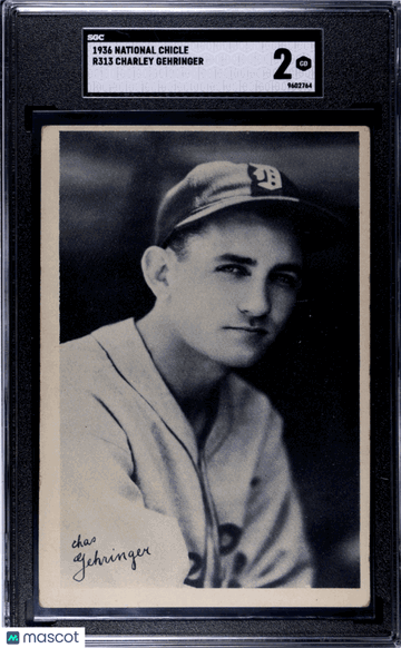 1936 National Chicle (R313) Charley Gehringer SGC 2