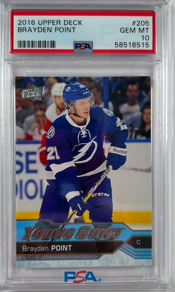 2016 Upper Deck Brayden Point RC Young Guns Rookie Card PSA 10 Gem Mint