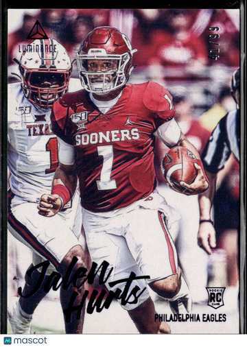 Jalen Hurts 2020 Panini Luminance Football RC /99 Philadelphia Eagles