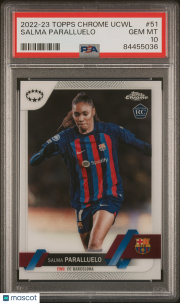 2022-23 Topps Chrome UEFA Women'S Champions League Salma Paralluelo #51 PSA 10