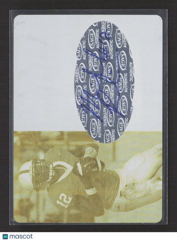 2007 SAGE DECADEnce Football Michael Robinson #A32 Yellow Printing Plate One-of-One Printing Plate