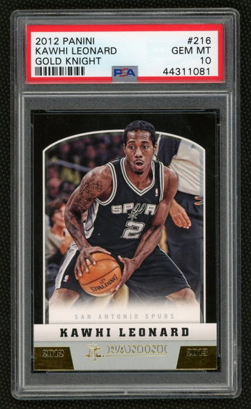 2012 Kawhi Leonard Panini Gold Knight Rookie PSA 10 Gem Mint