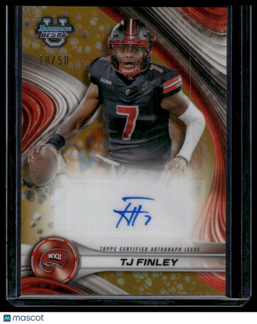 2024 Bowman University Best TJ Finley #BOA-TF Best of 2024 Autographs Gold Refractor SN,AU