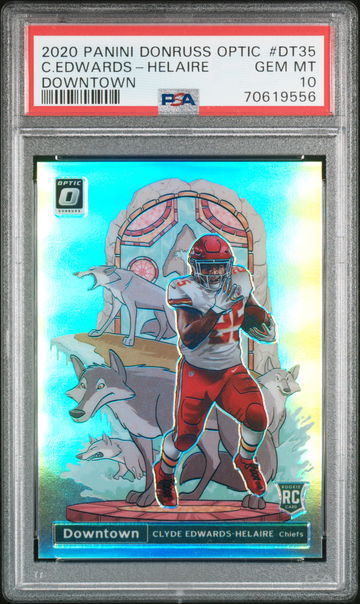 2020 Donruss Optic Downtown Prizm Clyde Edwards-Helaire #35 PSA 10