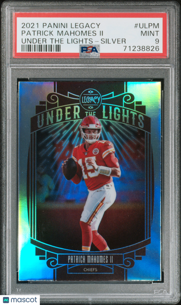2021 Panini Legacy Under The Lights Patrick Mahomes II #ULPM Silver PSA 9