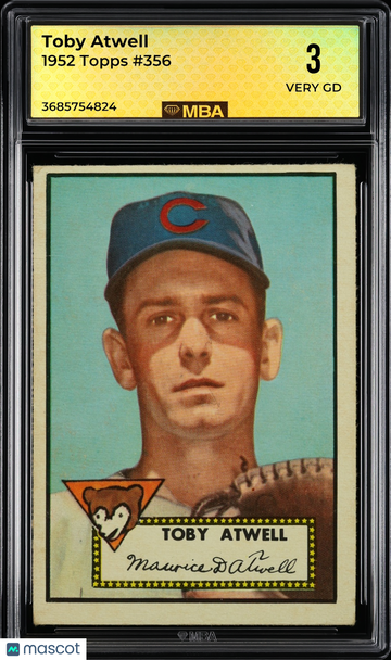1952 Topps Toby Atwell #356 MBA 3
