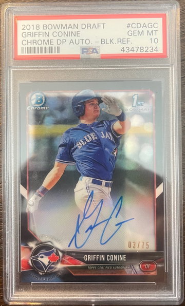 2018 Bowman Draft Griffin Conine auto /75