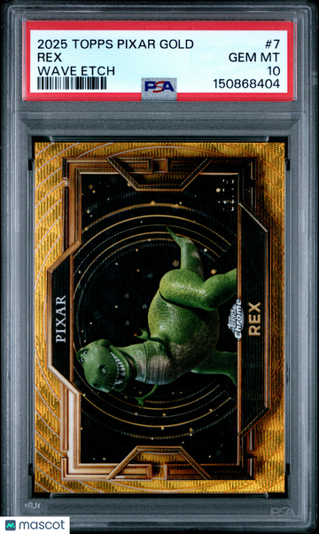 2025 Topps Pixar Gold Rex #7 PSA 10