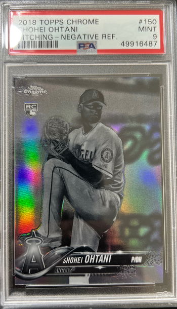2018 Topps Chrome Shohei OHTANI Negative Refractor PSA 9