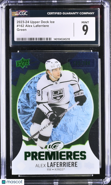 2023-24 Upper Deck Ice Alex Laferriere #162 Green Rookie CGC 9