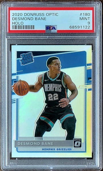 2020 DESMOND BANE Panini Donruss Optic HOLO Prizm PSA 9 POP 42 Rookie RC #180 