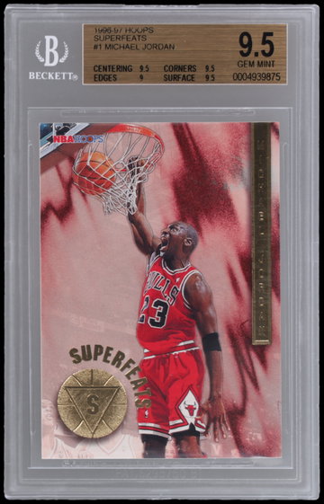 1996 Hoops Michael Jordan Superfeats BGS 9.5