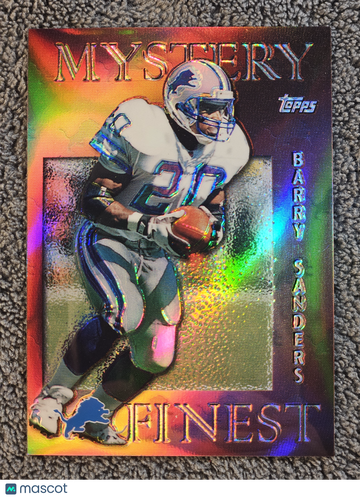 1997 Topps Finest Mystery Barry Sanders #M1 Bronze Refractor HOF