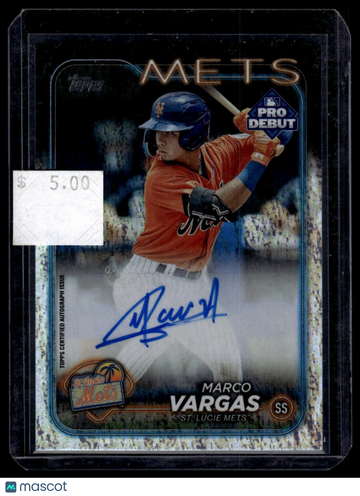 2024 Topps Pro Debut Marco Vargas #PD-158 Autographs Sparkle Foil SN AU