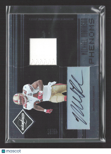 2006 Leaf Limited Phenoms Michael Robinson #280 Authentic Event-Worn Prime Jersey Authentic Signature Auto