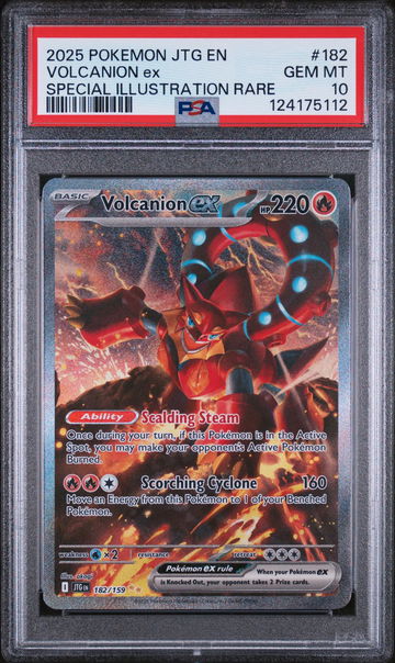 2025 Pokemon Scarlet and Violet Journey Together Special Illustration Rare Volcanion Ex #182 PSA 10