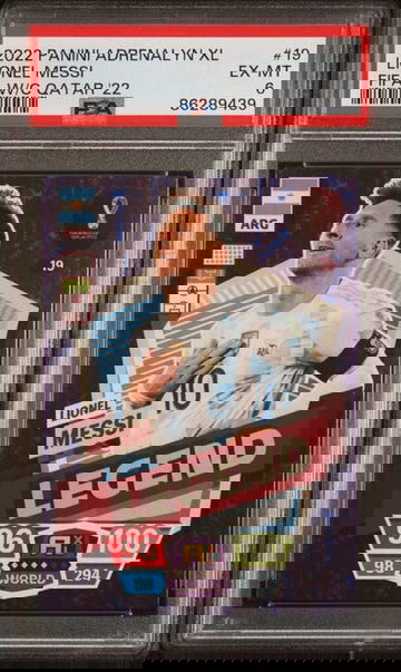 2022 Panini Adrenalyn XL FIFA World Cup Qatar Legend Lionel Messi - PSA 6