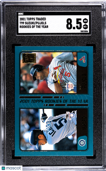2001 Topps Traded Pujols Suzuki #T99 Rookies Of The Year SGC 8.5