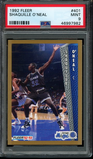 1992 Fleer #401 Shaquille O’Neal PSA MINT 9