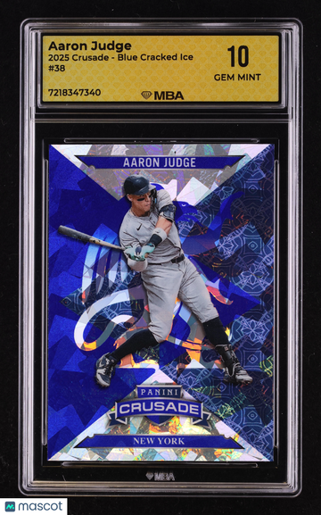 2025 Crusade Aaron Judge #38 Blue Cracked Ice MBA 10