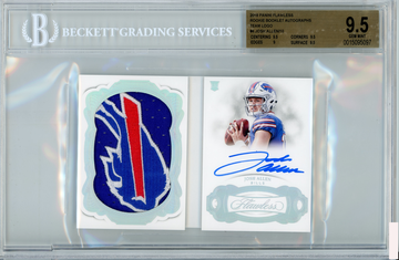 2018 PANINI FLAWLESS JOSH ALLEN #4 ROOKIE PATCH AUTO RPA LOGO 9 OF 10 BGS 9.5