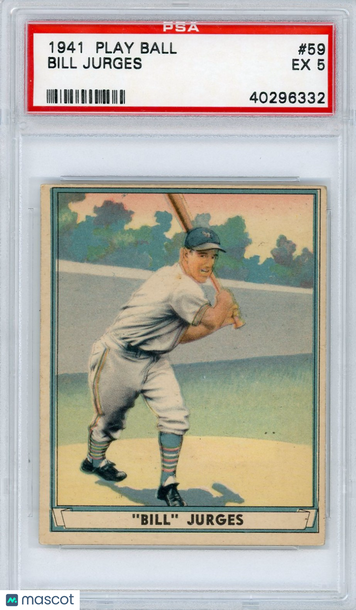 1941 Play Ball Bill Jurges #59 PSA 5