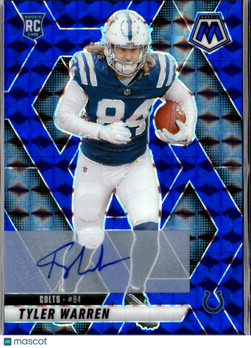 2025 Panini Mosaic Tyler Warren #354 Blue /99 RC