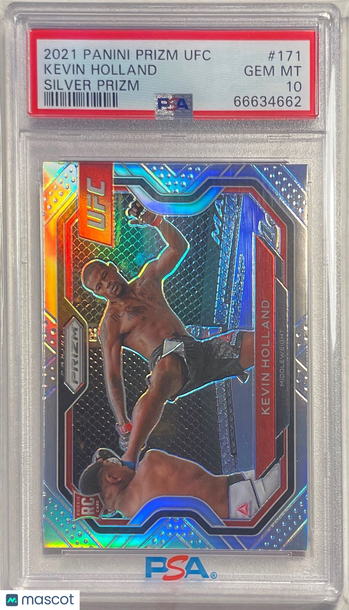 2021 Panini Prizm UFC Kevin Holland #171 Silver PSA 10