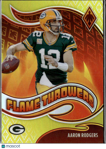 Aaron Rodgers 2021 Panini Phoenix Flame Throwers /75 Green Bay Packers