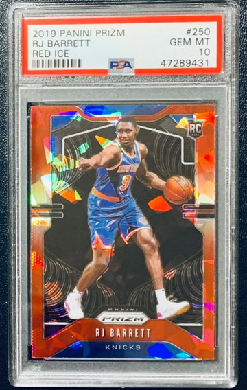 2019-20 Prizm RJ Barrett Red Ice RC PSA 10 POP 16