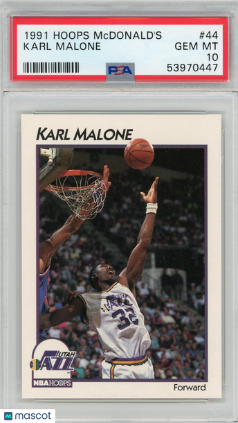 1991 Hoops Mcdonald's Karl Malone #44 PSA 10