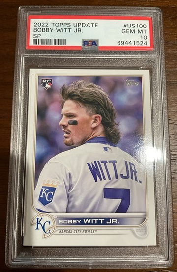 2022 TOPPS UPDATE US100 BOBBY WITT JR. SP PSA 10