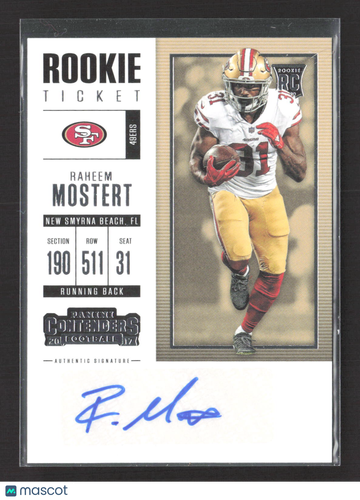 2017 Panini Contenders Football Raheem Mostert #297 RC